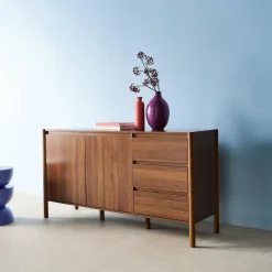 Sideboard Holzdekor 2 Türen 3 Schubladen 150 cm