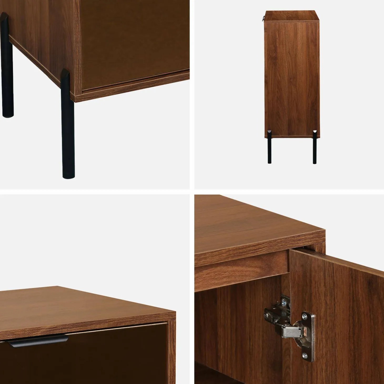 Sideboard im Vintage-Stil mit Nussbaumholzoptik