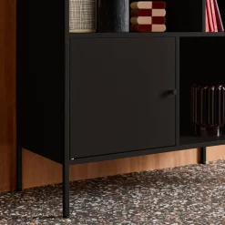 Sideboard, industrielles Aufbewahrungsmöbel aus Stahl mit 6 Stauräumen