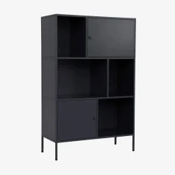Sideboard, industrielles Aufbewahrungsmöbel aus Stahl mit 6 Stauräumen