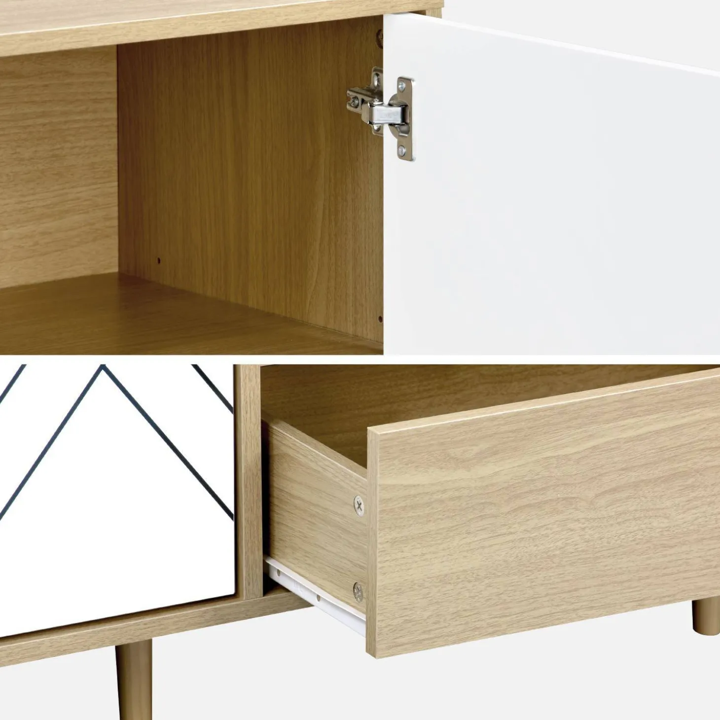 Sideboard in Holzoptik mit 2 Türen 160 cm