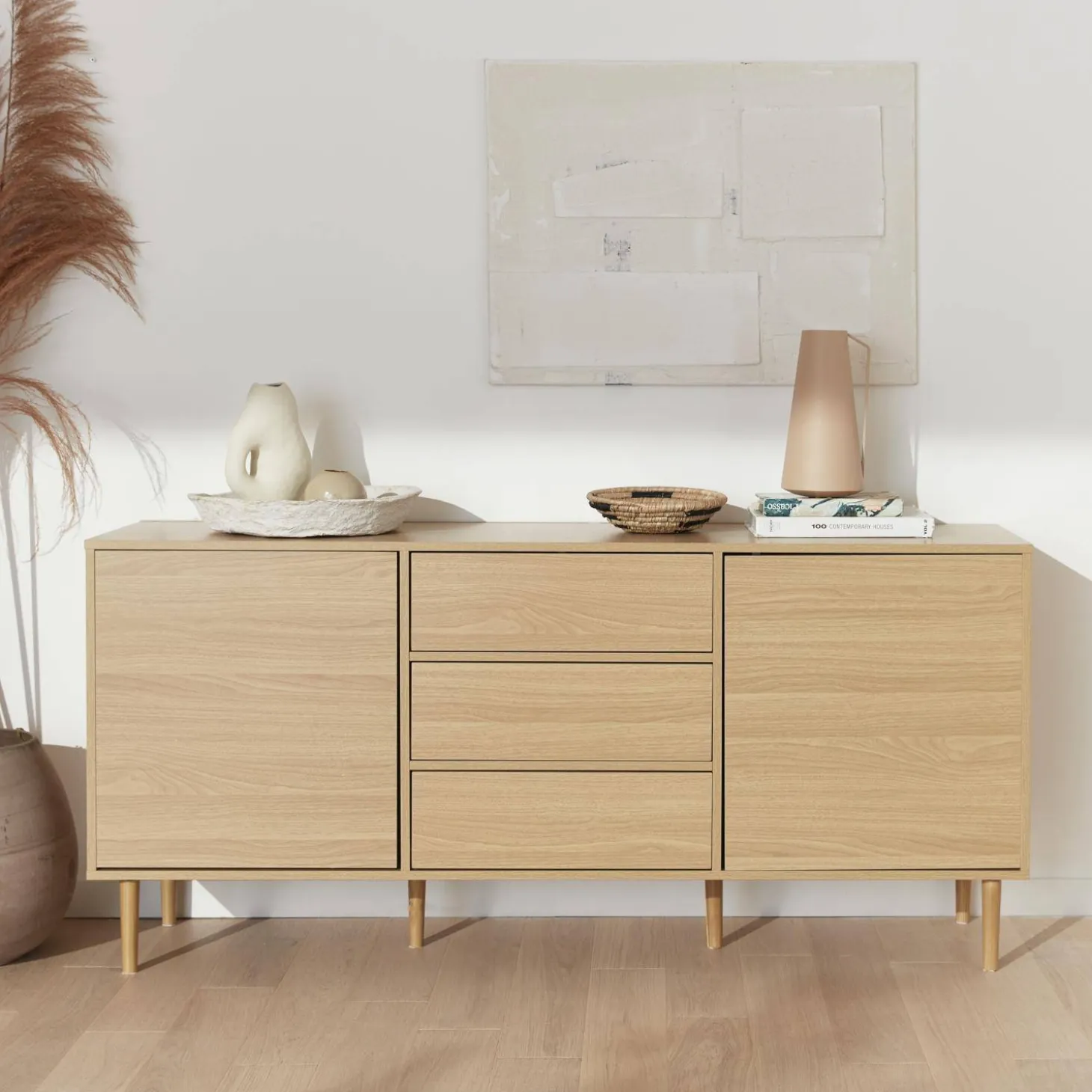 Sideboard in Holzoptik mit 2 Türen 160 cm