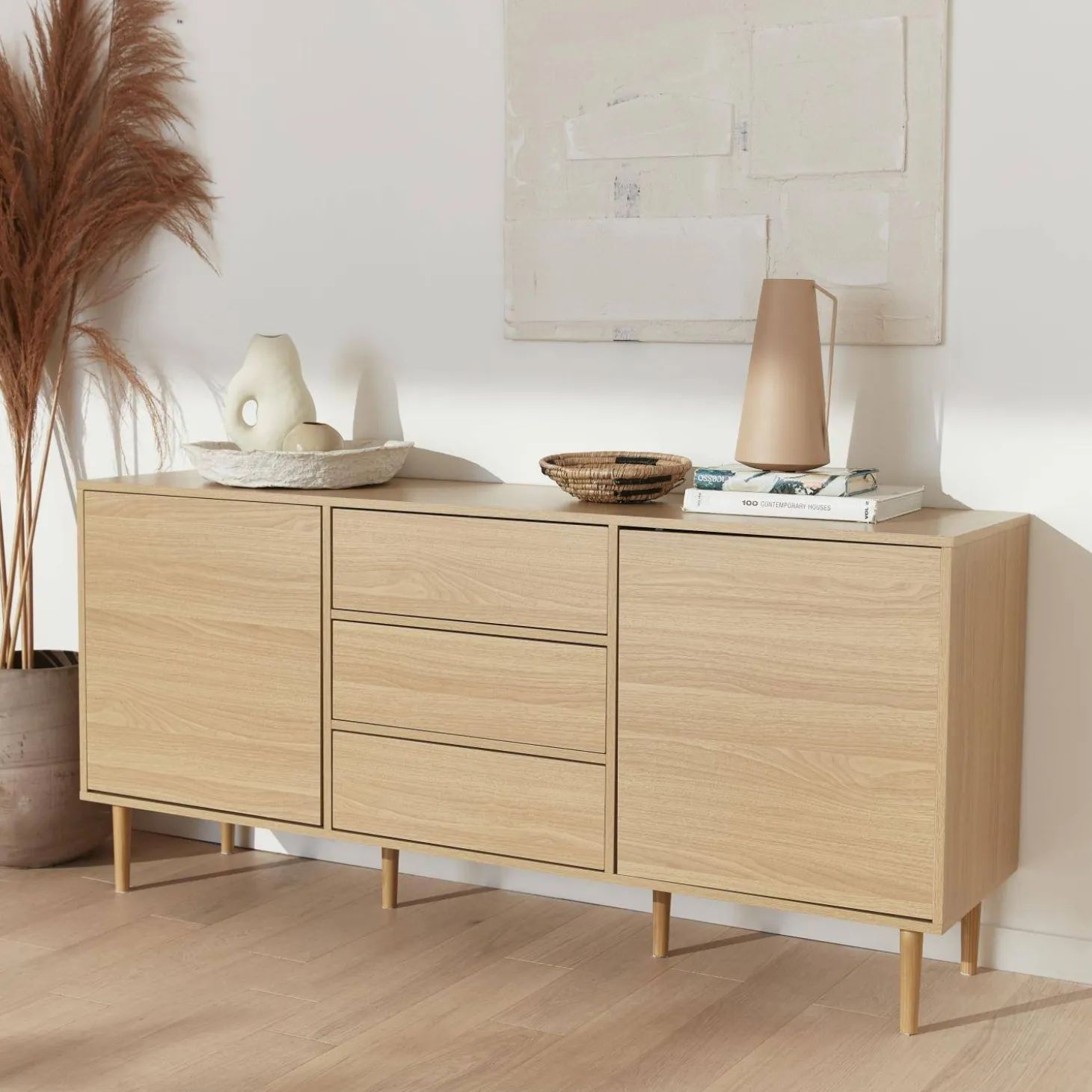 Sideboard in Holzoptik mit 2 Türen 160 cm