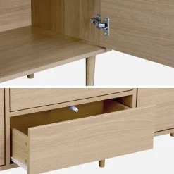 Sideboard in Holzoptik mit 2 Türen 160 cm