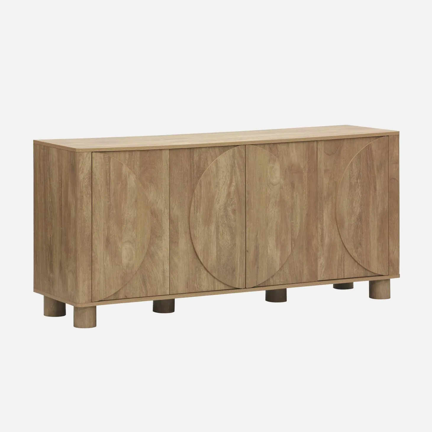 Sideboard mit Holzdekor und 4 Türen 155 cm