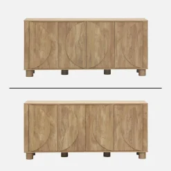 Sideboard mit Holzdekor und 4 Türen 155 cm
