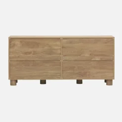 Sideboard mit Holzdekor und 4 Türen 155 cm
