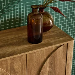Sideboard mit Holzdekor und 2 Türen 80 cm