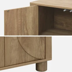 Sideboard mit Holzdekor und 2 Türen 80 cm