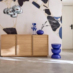 Sideboard mit Holzlook 3 Türen 160 cm