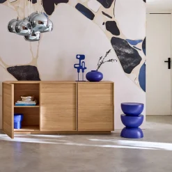 Sideboard mit Holzlook 3 Türen 160 cm