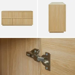 Sideboard mit Holzlook 3 Türen 160 cm
