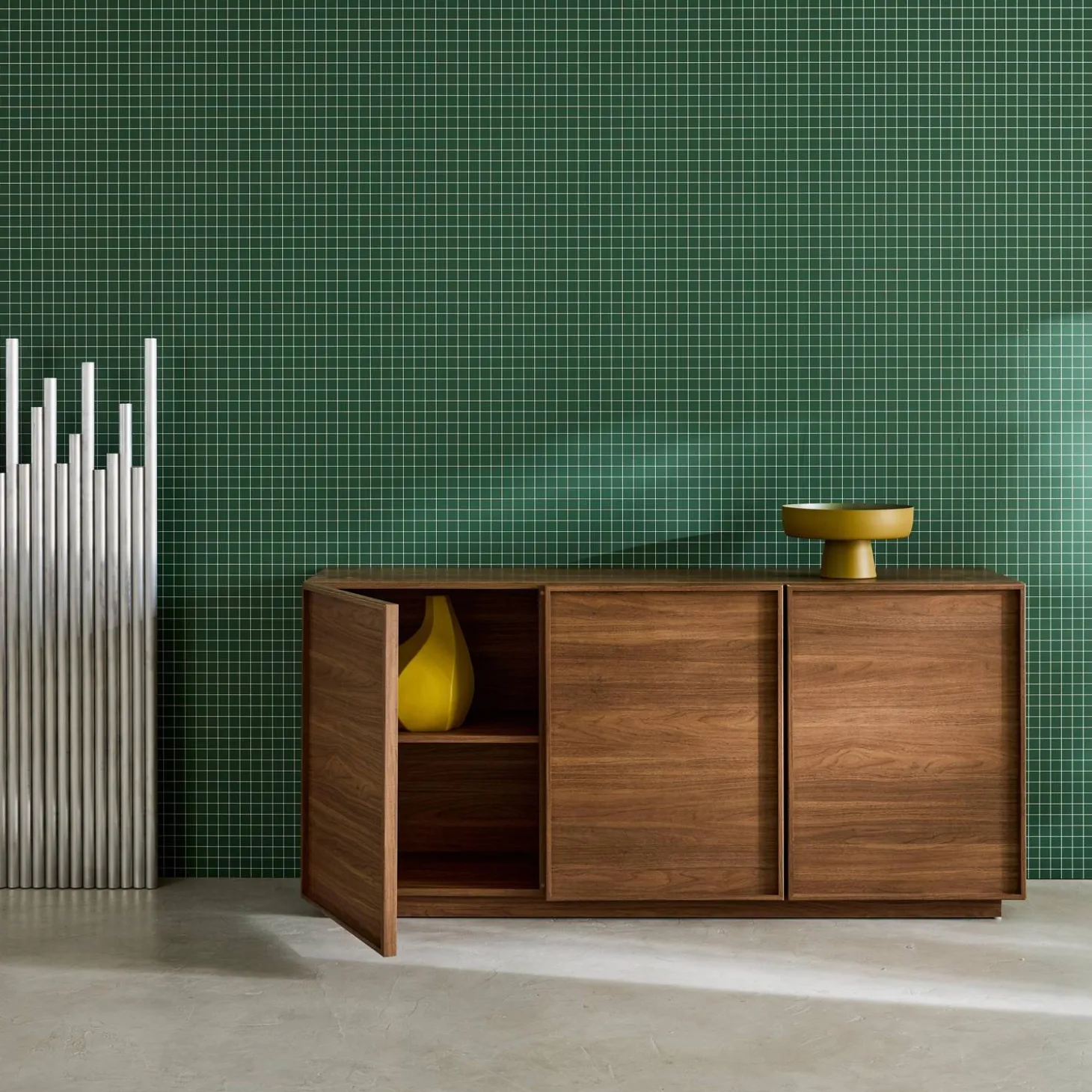 Sideboard mit Holzlook 3 Türen 160 cm