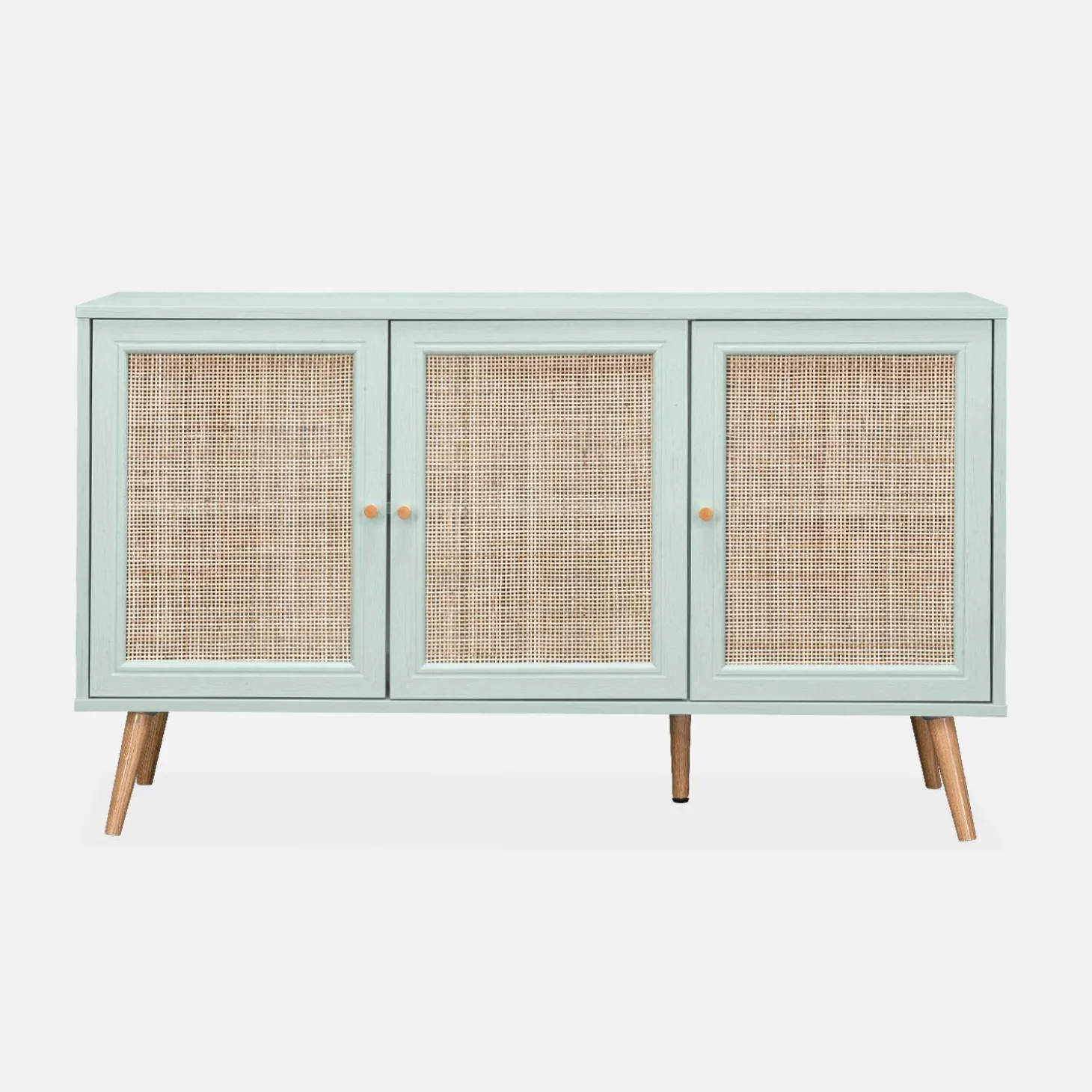 Sideboard mit Holzoptik und Rattan-Geflecht B 120 cm