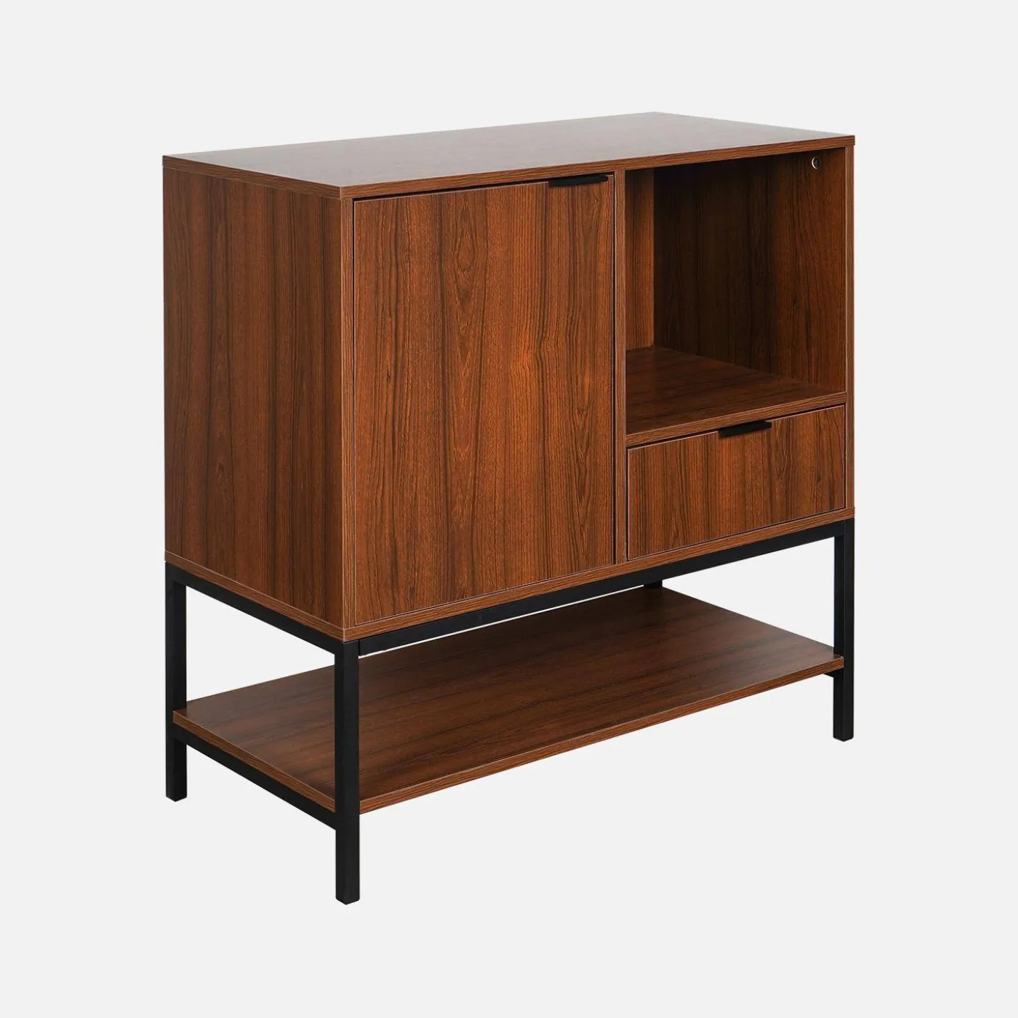 Sideboard mit Nussbaumholzdekor und 1 Tür