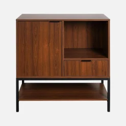 Sideboard mit Nussbaumholzdekor und 1 Tür