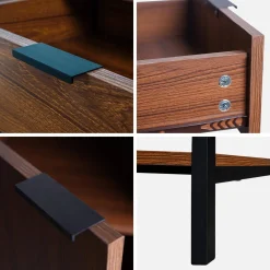 Sideboard mit Nussbaumholzdekor und 1 Tür
