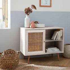 Sideboard mit Rattangeflecht 80 x 39 x 65,8 cm