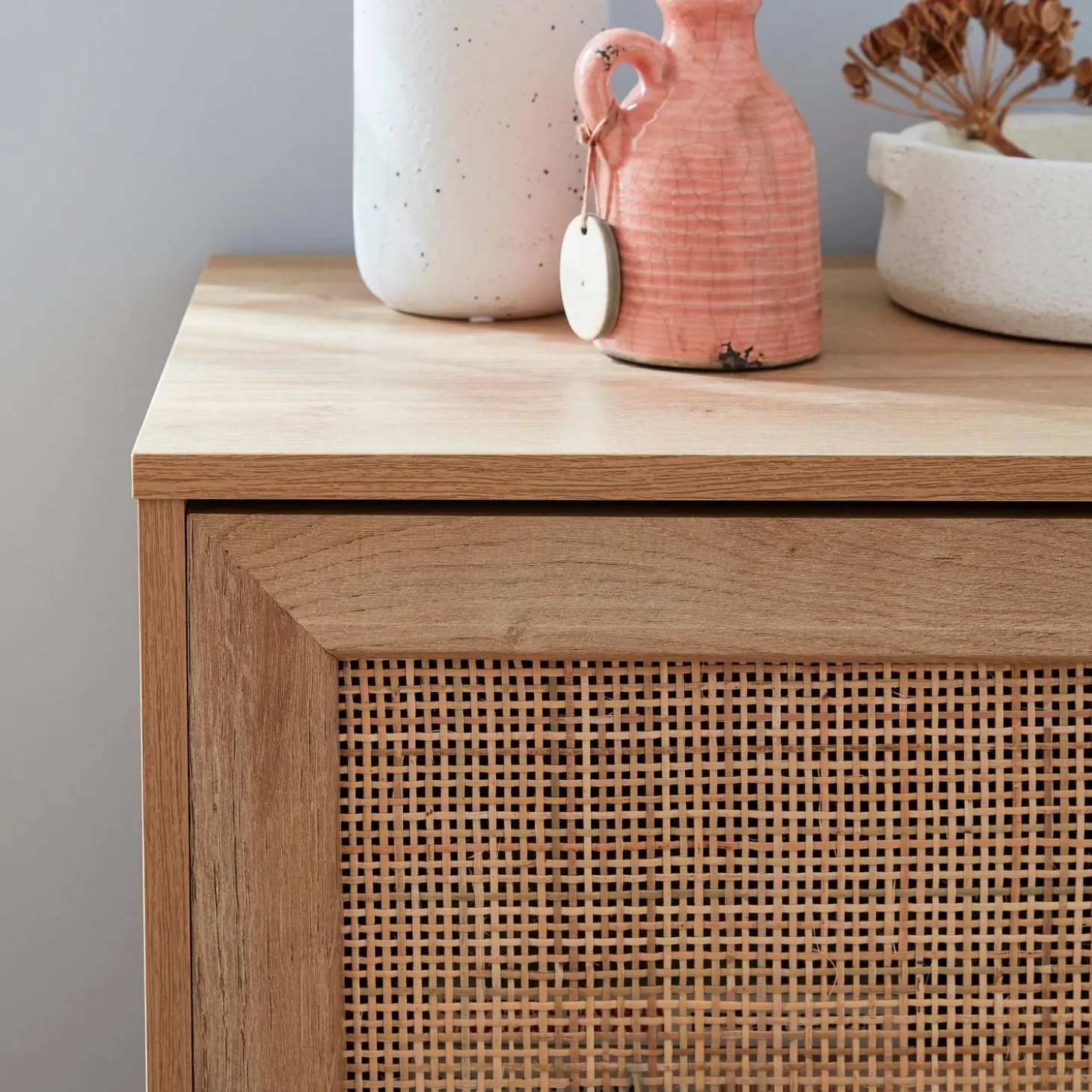 Sideboard mit Rattangeflecht 80 x 39 x 65,8 cm