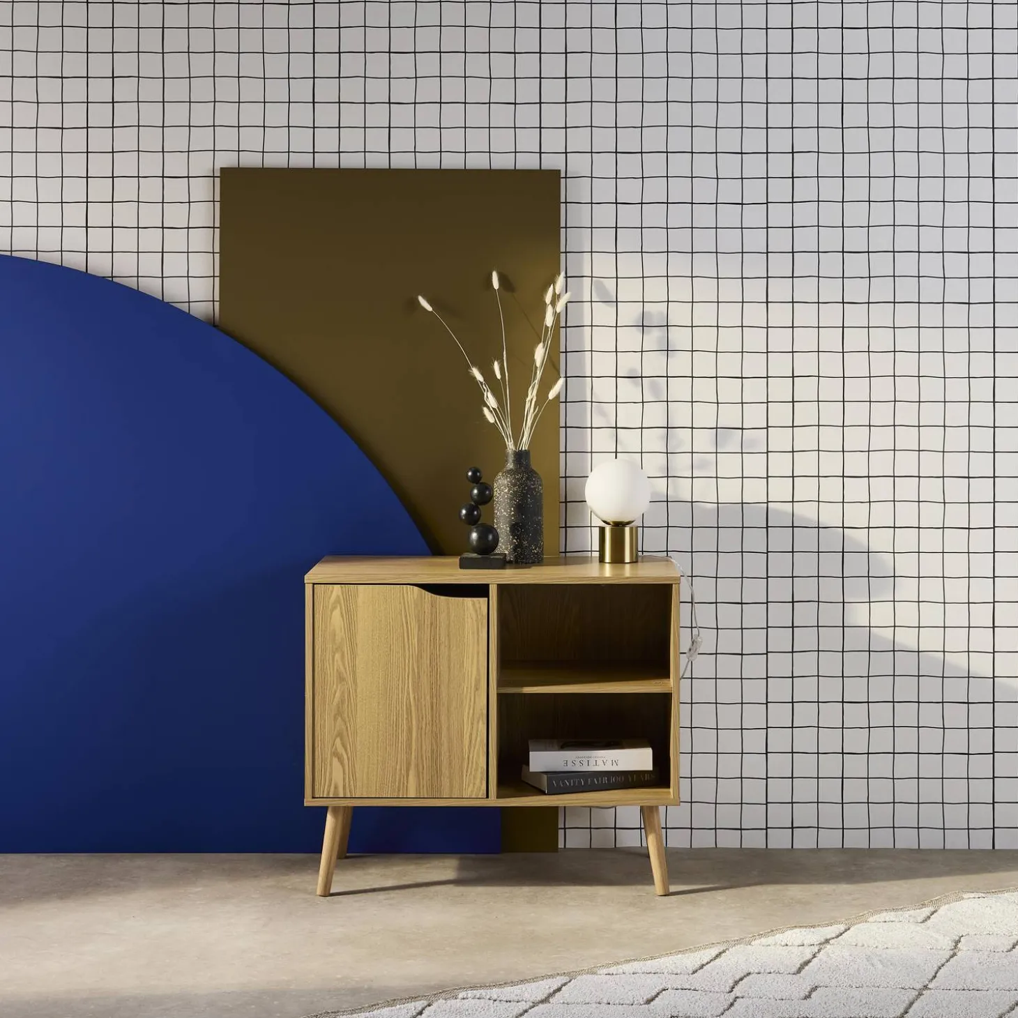 Sideboard 1 Tür, 2 Einlegeböden, 80 cm