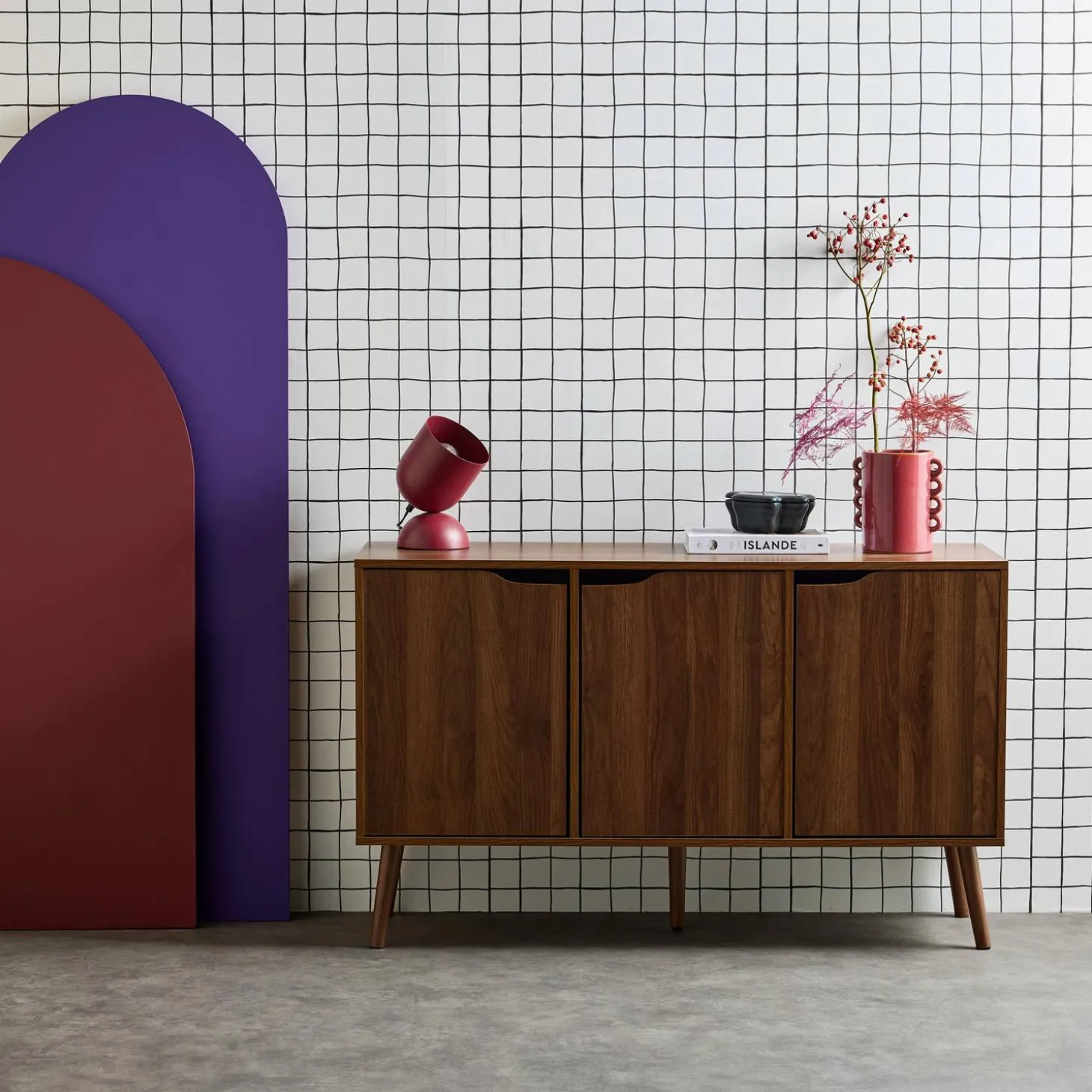 Sideboard 3 Türen und 3 Einlegeböden, 120 cm