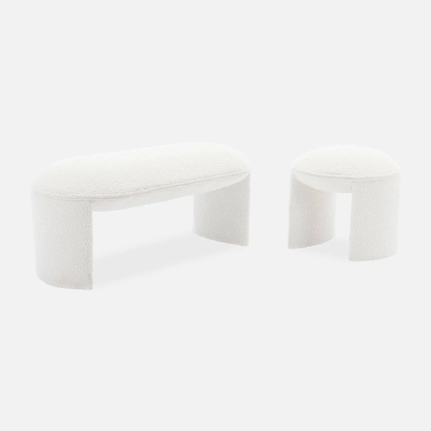 Sitzbank mit Bouclé-Bezug