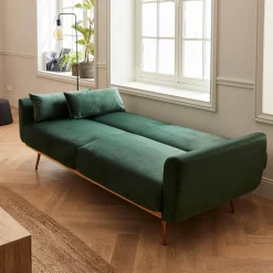 2-3-Sitzer Design Sofa mit Samtbezug