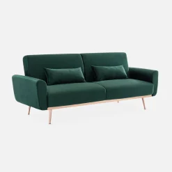 2-3-Sitzer Design Sofa mit Samtbezug