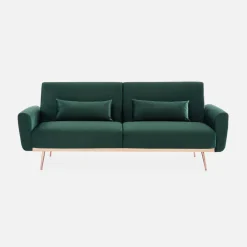 2-3-Sitzer Design Sofa mit Samtbezug