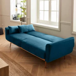 2-3-Sitzer Design Sofa mit Samtbezug