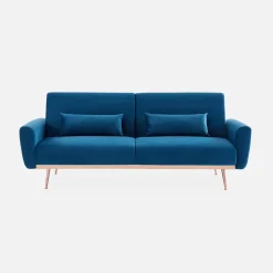 2-3-Sitzer Design Sofa mit Samtbezug