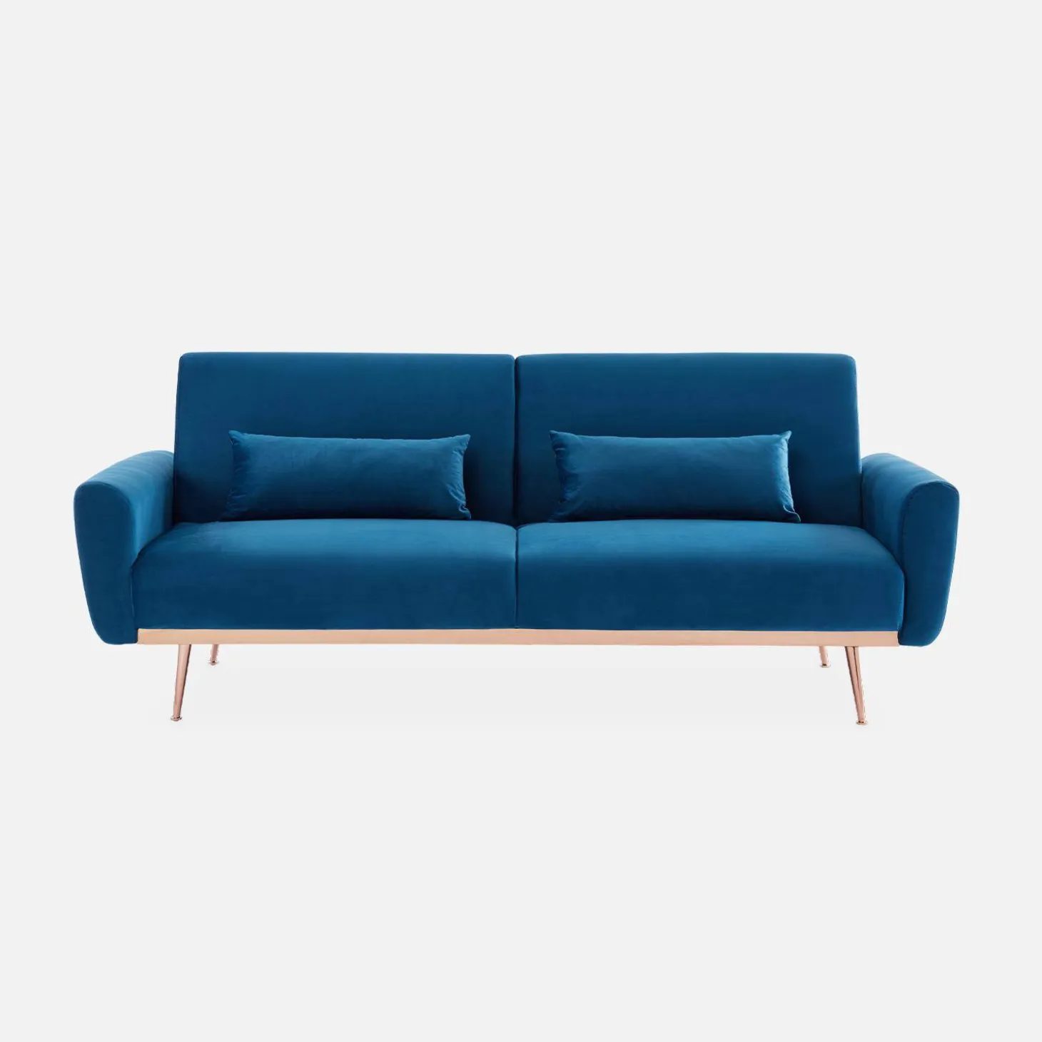 2-3-Sitzer Design Sofa mit Samtbezug