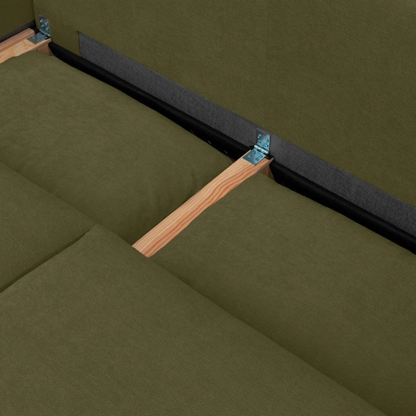 3-Sitzer Ecksofa mit Chenille-Bezug und Schlaffunktion, Recamiere beidseitig montierbar