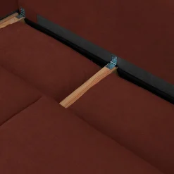 3-Sitzer Ecksofa mit Chenille-Bezug und Schlaffunktion, Recamiere beidseitig montierbar
