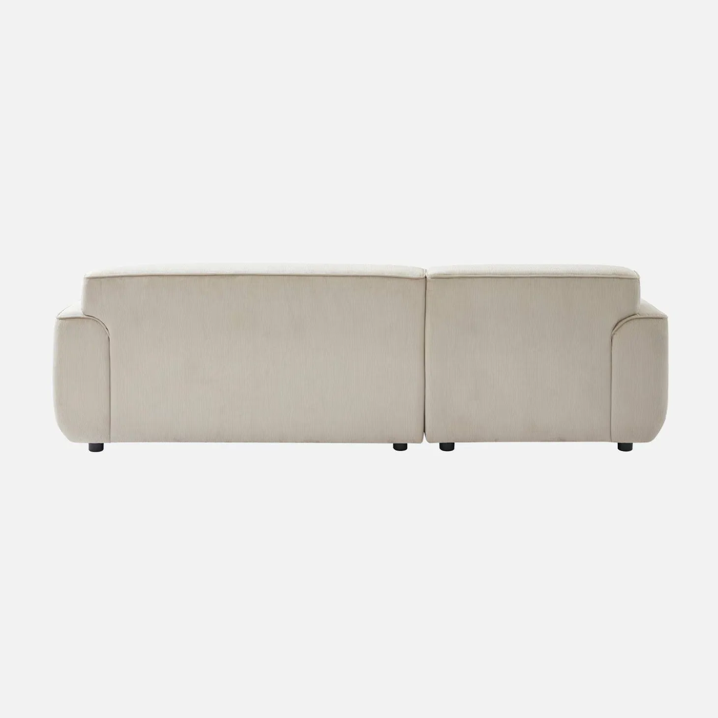2-3-Sitzer Ecksofa mit Cordbezug, Recamiere links