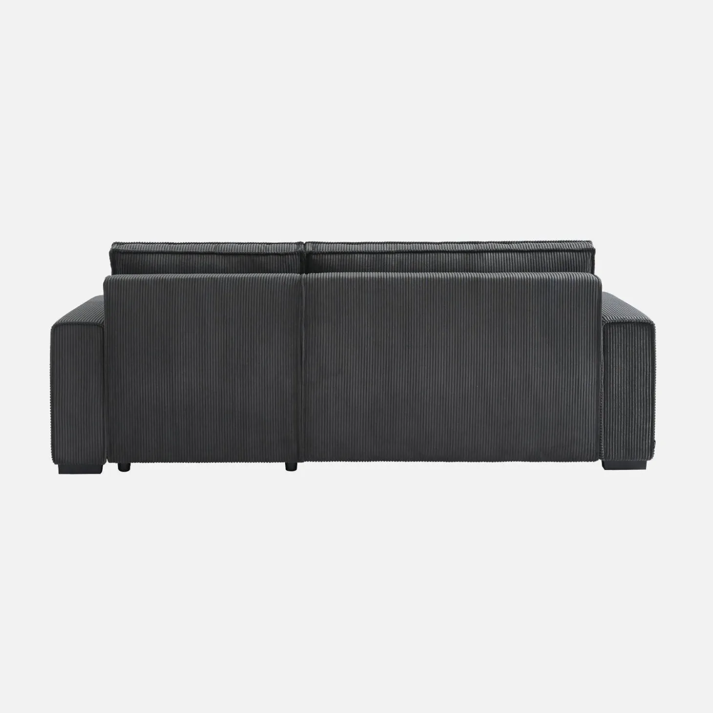 3-Sitzer-Ecksofa mit Cordbezug und beidseitig montierbarer Recamiere