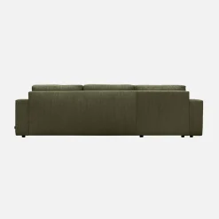 5-Sitzer Ecksofa mit Cordbezug und Schlaffunktion, Recamiere beidseitig montierbar