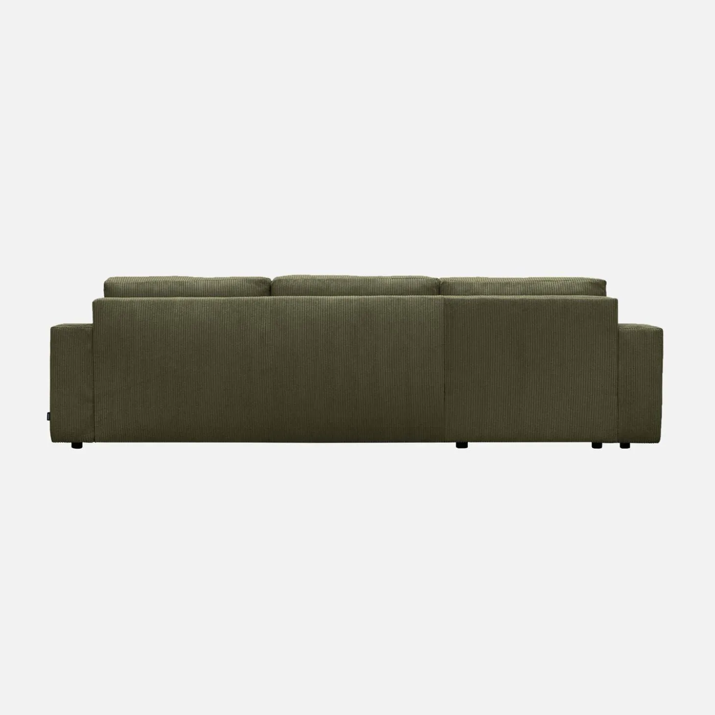 5-Sitzer Ecksofa mit Cordbezug und Schlaffunktion, Recamiere beidseitig montierbar