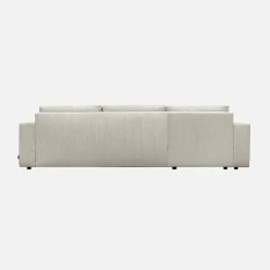 5-Sitzer Ecksofa mit Cordbezug und Schlaffunktion, Recamiere beidseitig montierbar