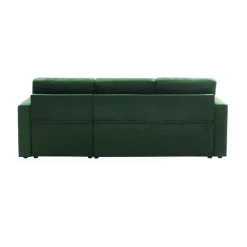 3-Sitzer Ecksofa mit Samtbezug und Schlaffunktion