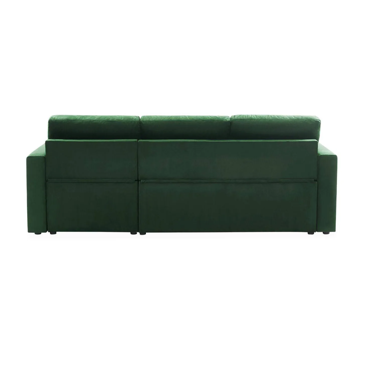 3-Sitzer Ecksofa mit Samtbezug und Schlaffunktion