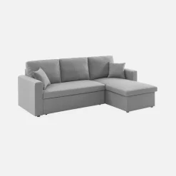 3-Sitzer-Ecksofa, mit Schlaffunktion, Recamiere beidseitig montierbar