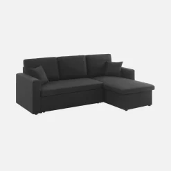 3-Sitzer-Ecksofa, mit Schlaffunktion, Recamiere beidseitig montierbar