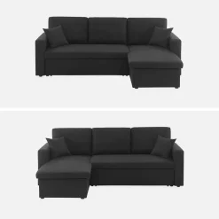 3-Sitzer-Ecksofa, mit Schlaffunktion, Recamiere beidseitig montierbar