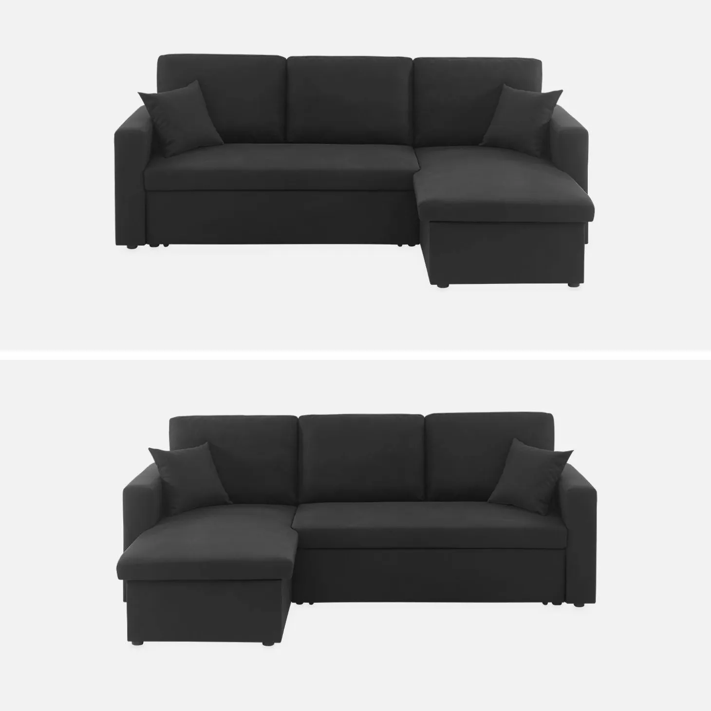 3-Sitzer-Ecksofa, mit Schlaffunktion, Recamiere beidseitig montierbar