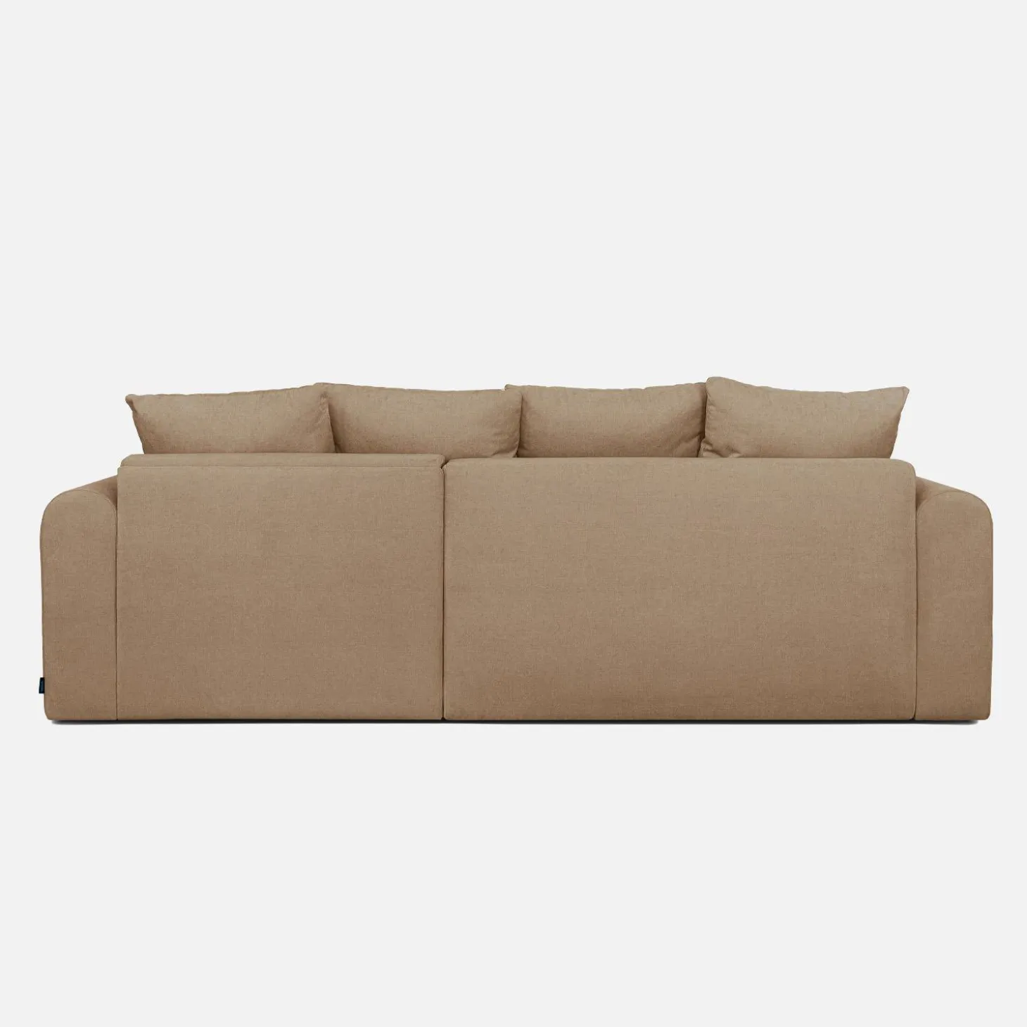 3-Sitzer Ecksofa mit Schlaffunktion und Chenille-Bezug, Recamiere beidseitig montierbar