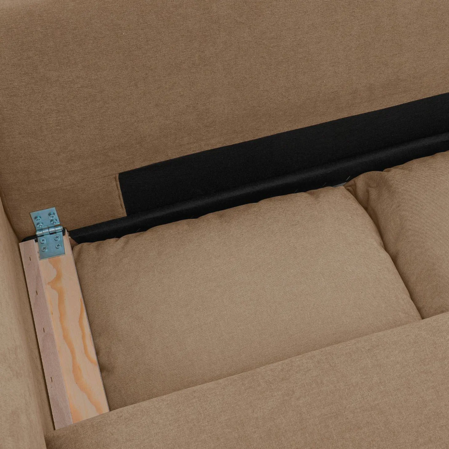 3-Sitzer Ecksofa mit Schlaffunktion und Chenille-Bezug, Recamiere beidseitig montierbar