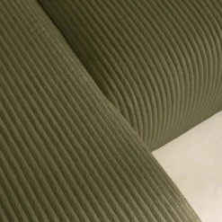 3-Sitzer Ecksofa mit Schlaffunktion und Cordbezug, Recamiere beidseitig montierbar