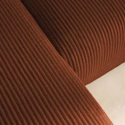 3-Sitzer Ecksofa mit Schlaffunktion und Cordbezug, Recamiere beidseitig montierbar