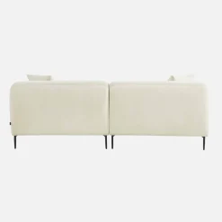 3-Sitzer Ecksofa mit Stoffbezug und Metallfüßen